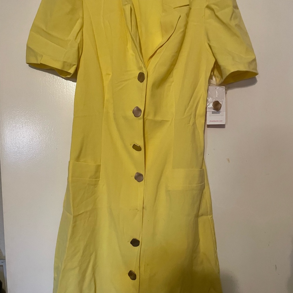 Yellow Button-Down Dress